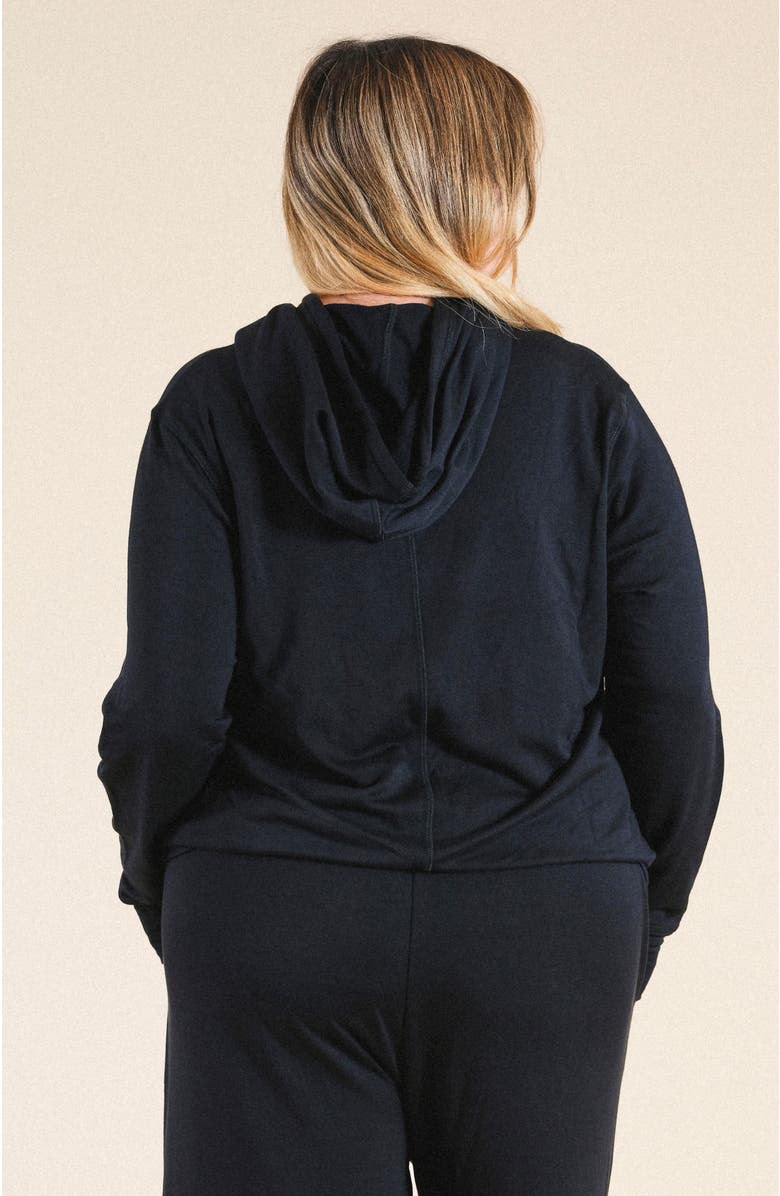 POPLINEN Plus Betty Modal Hoodie, Alternate, color, Black