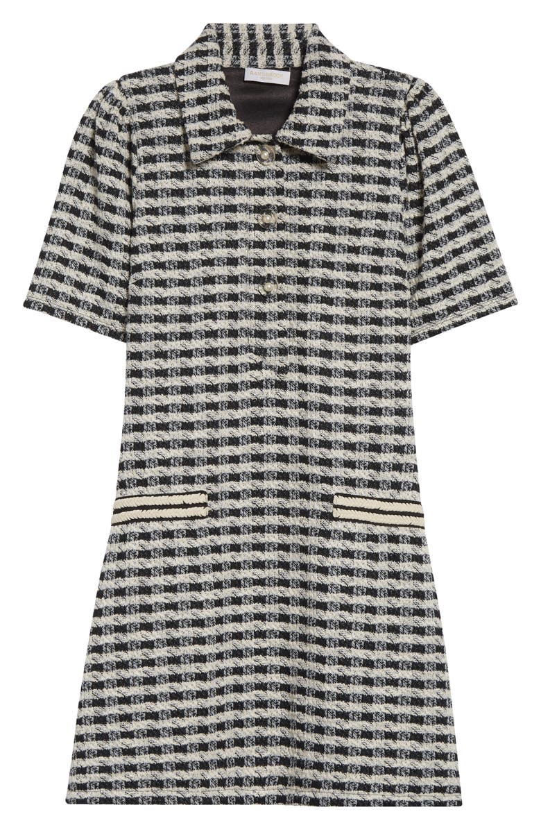 Ramy Brook Marcella Metallic Bouclé Minidress, Alternate, color, Black Gingham