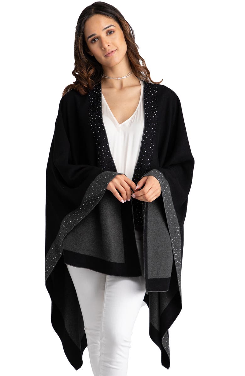 SAACHI Studded Topper, Alternate, color, Black