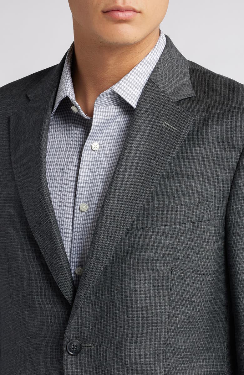 Peter Millar Flynn Classic Fit Grey Check Wool Suit, Alternate, color, Grey