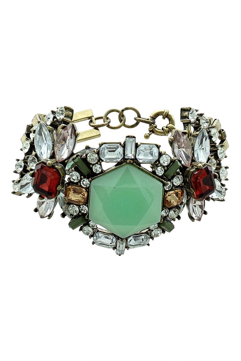Flora Statement Bracelet, Main, color, GOLD