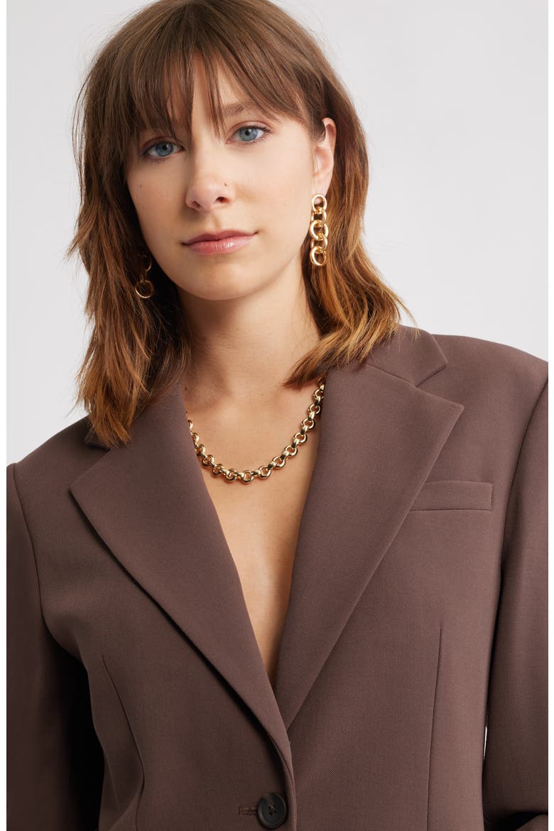 Round Link Drop Earrings, Alternate, color, GOLD