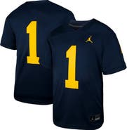 Jordan Brand Youth Jordan Brand #1 Navy Michigan Wolverines  Untouchable Replica Game Jersey