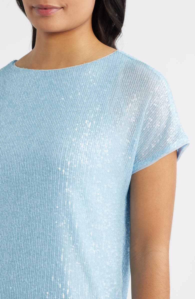 Anne Klein Sequin Top, Alternate, color, Opal Blue
