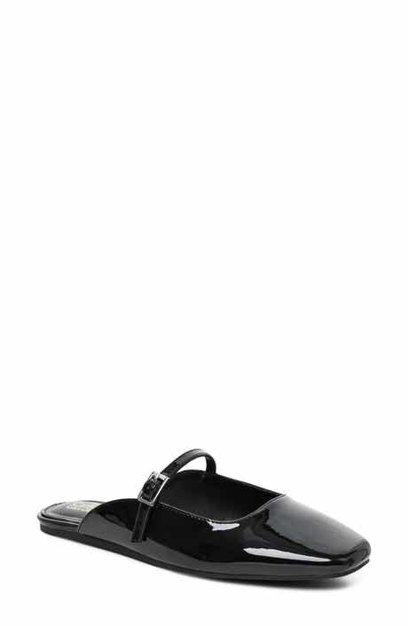 Glossy Buckle Mule