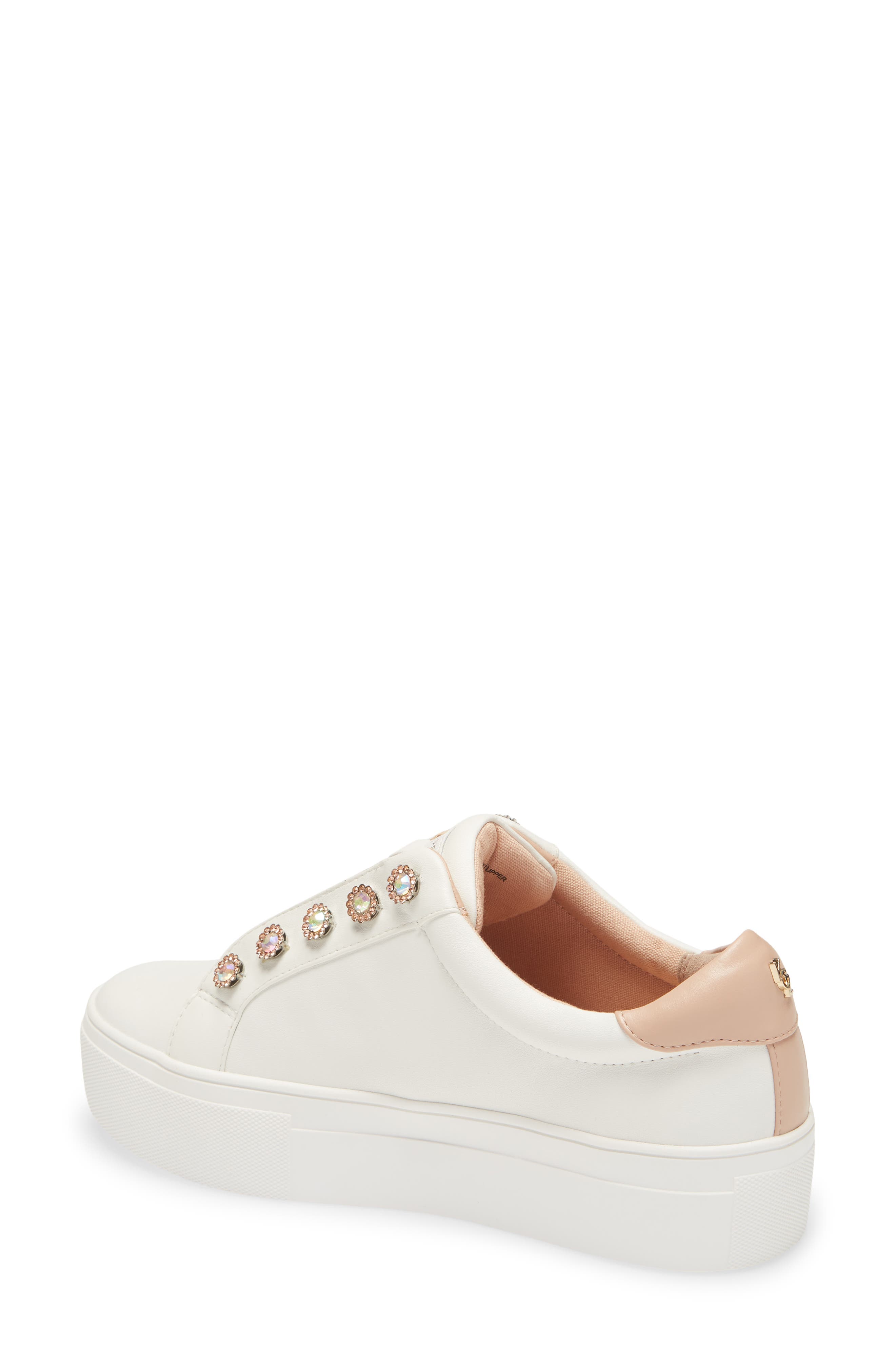 Liviah Platform Sneaker, Alternate, color, WHITE LEATHER