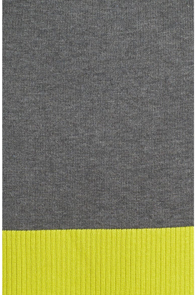 Colorblock Shift Sweater Dress, Alternate, color, GREY/ YELLOW