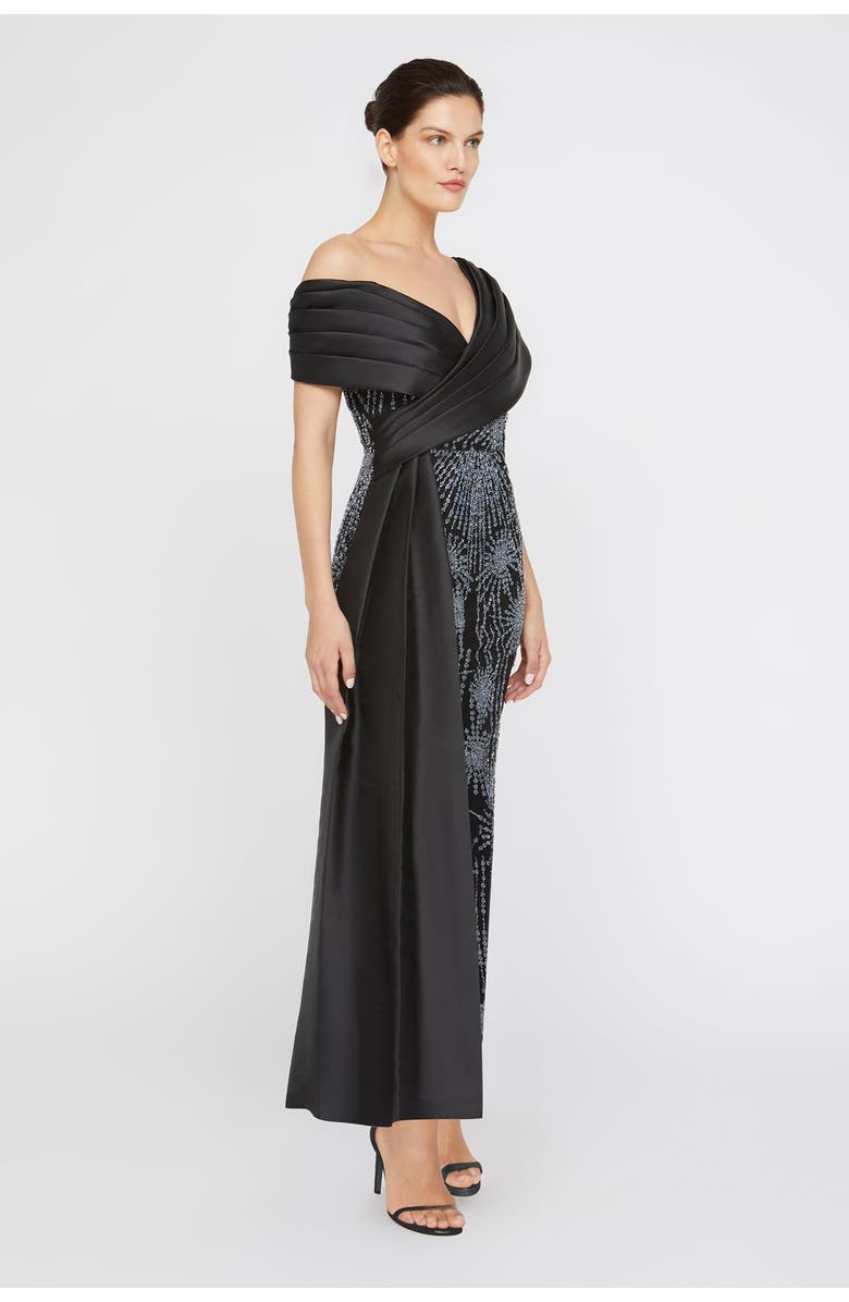 Theia Kelly Beaded Column Dress, Alternate, color, 