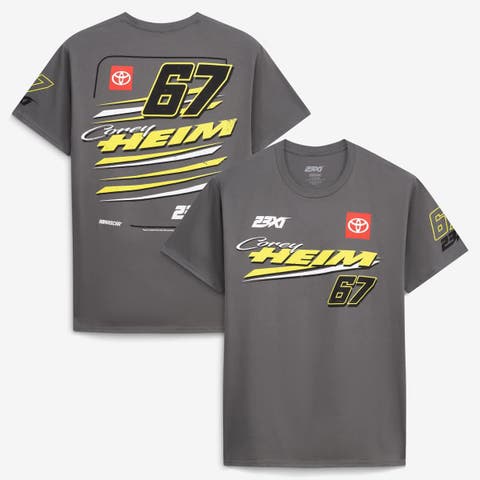 Men's 23XI Racing  Charcoal Corey Heim #67 Crewneck T-Shirt