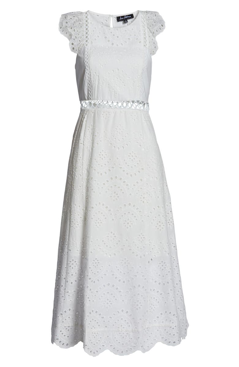 Sam Edelman Eyelet Midi Dress, Alternate, color, 