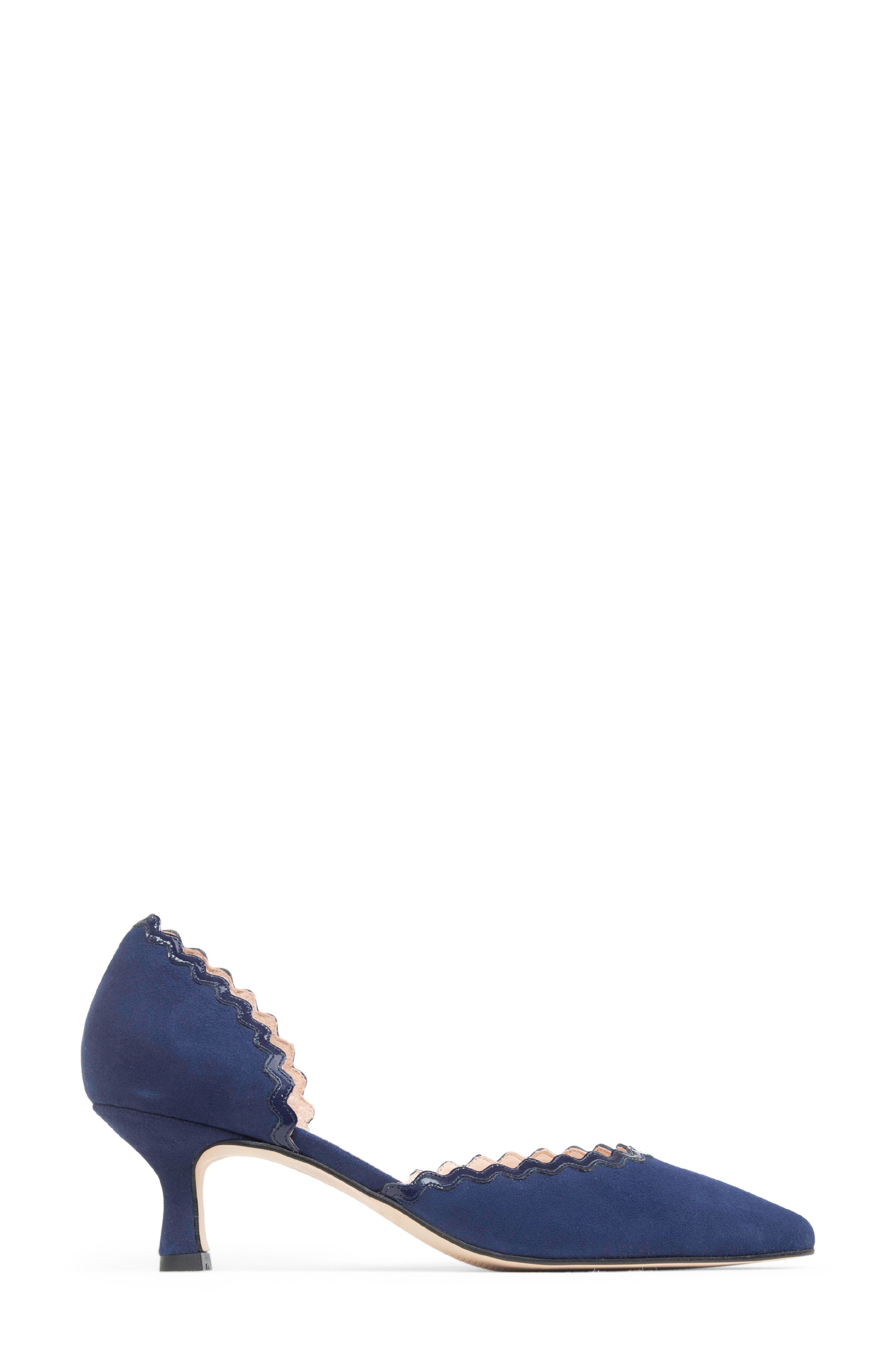Olivia d'Orsay Kitten Heel Pump, Alternate, color, NAVY