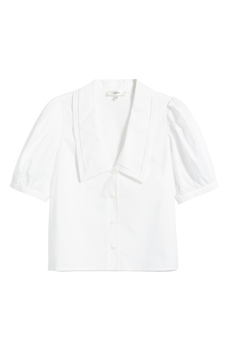FRAME The Sailor Cotton Button-Up Top, Alternate, color, White