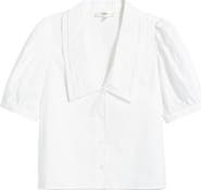 FRAME The Sailor Cotton Button-Up Top