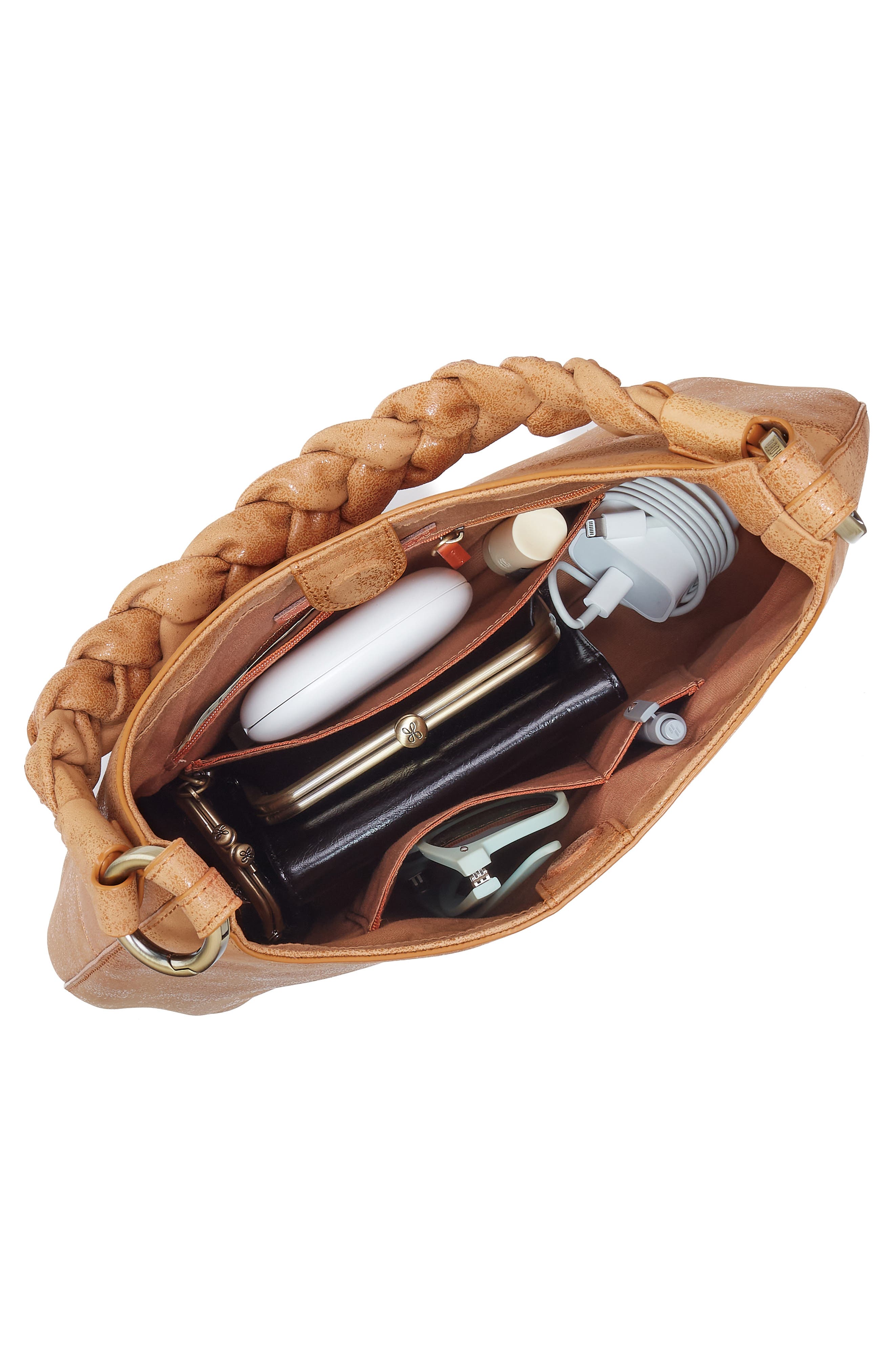 HOBO Madison Leather Shoulder Bag, Alternate, color, Whiskey