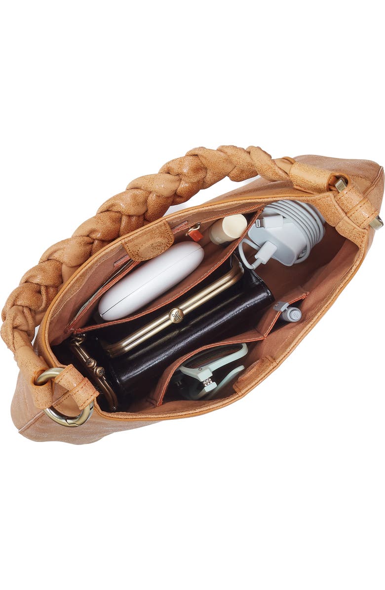 HOBO Madison Leather Shoulder Bag, Alternate, color, Whiskey