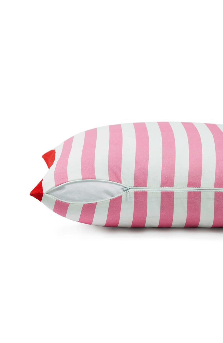 Tommy Hilfiger Beachfront Stripe Accent Pillow, Alternate, color, Flower Pink