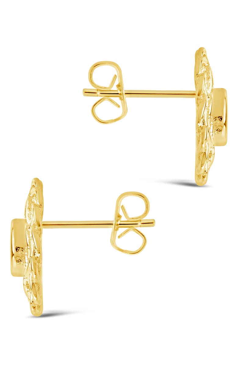 Sterling Forever Lanira CZ Stud Earrings, Alternate, color, Gold