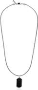 Mr. Ettika Men's Onyx Dog Tag Necklace