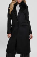 GUESS Nancy Coat with Removable Faux Fur Collar