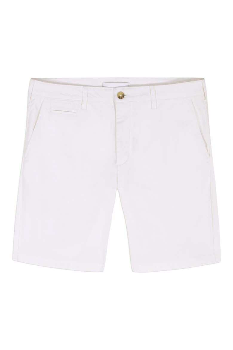 Brightside Flat Front Stretch Cotton Chino Shorts, Alternate, color, BRIGHT WHITE