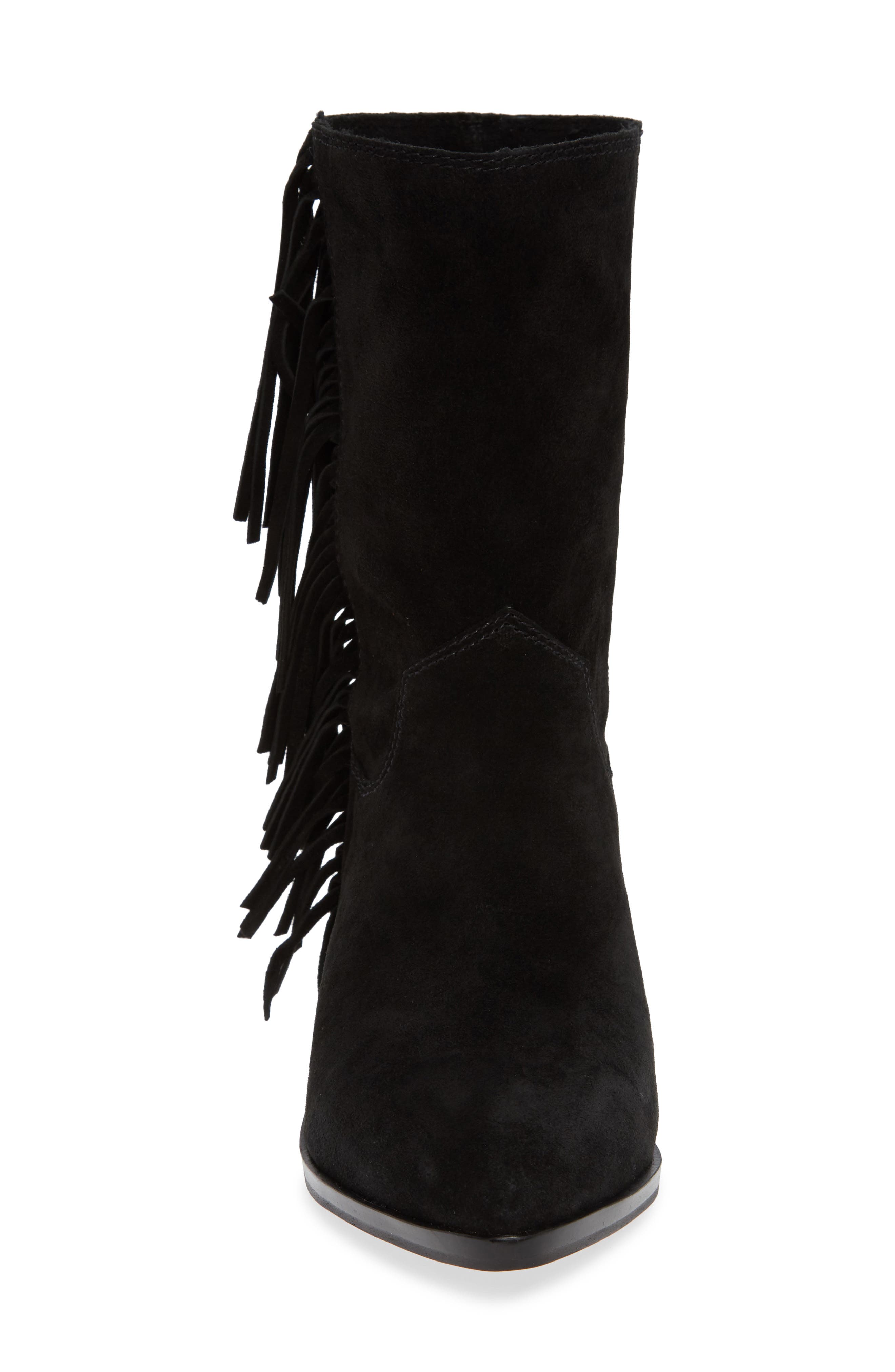 Krissa Fringed Bootie, Alternate, color, BLACK SUEDE