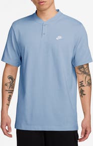 Nike Club Short Sleeve Cotton Henley