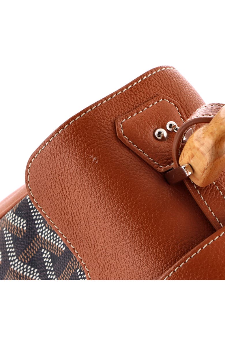 Pre-Owned Goyard Saigon Top Handle Bag Coated Canvas with Leather Mini, Alternate, color, Brown