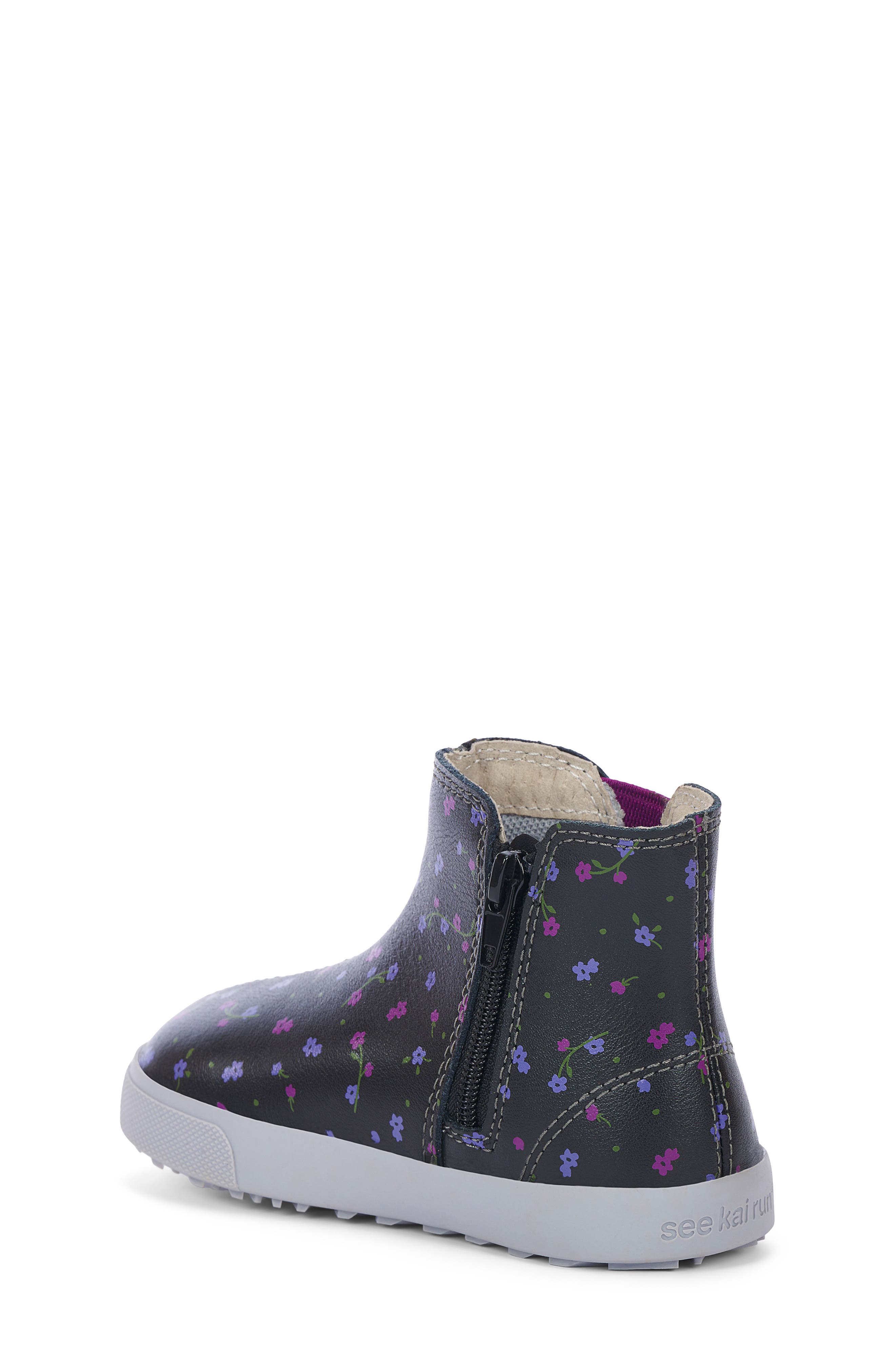 See Kai Run Kids' Keegan II High Top Sneaker, Alternate, color, Black Floral