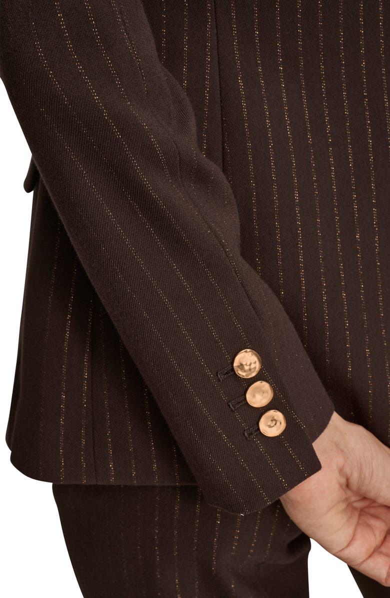 Donna Karan New York One-Button Blazer, Alternate, color, Chocolate