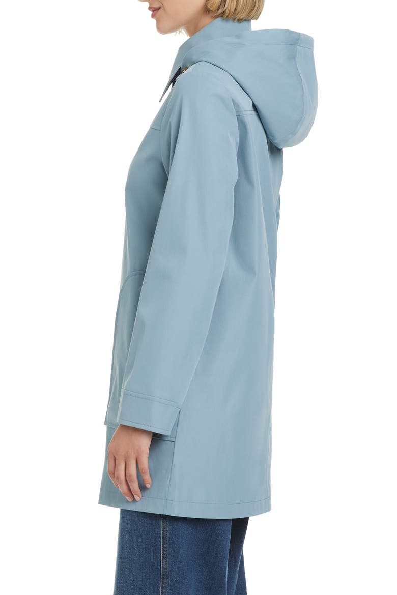 Water Resistant Coat with Removable Hood, Alternate, color, SWORDFISH
