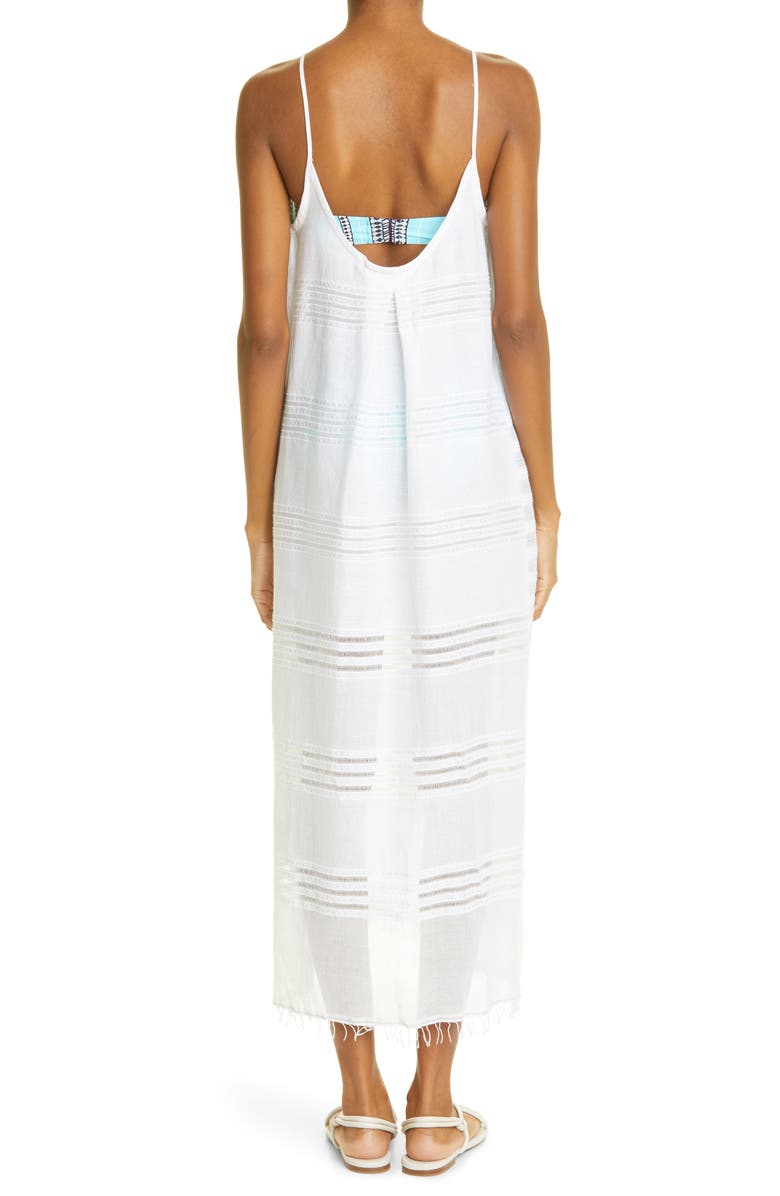 lemlem Abira Cover-Up Slipdress, Alternate, color, White
