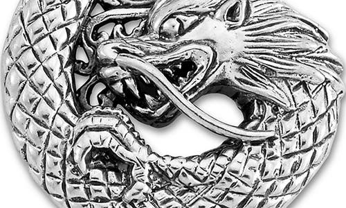 Samuel B. Sterling Silver Dragon Pendant In Metallic