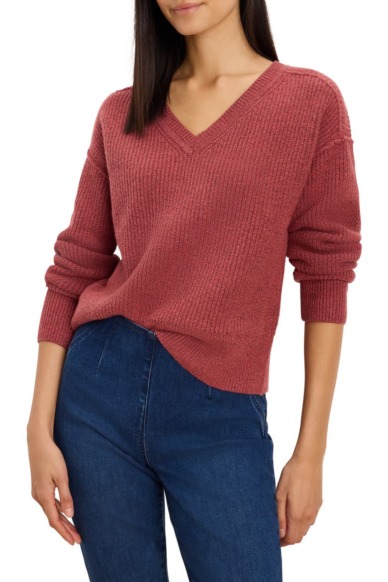 Cozy Cottage V-Neck Sweater, Main, color, SPICE