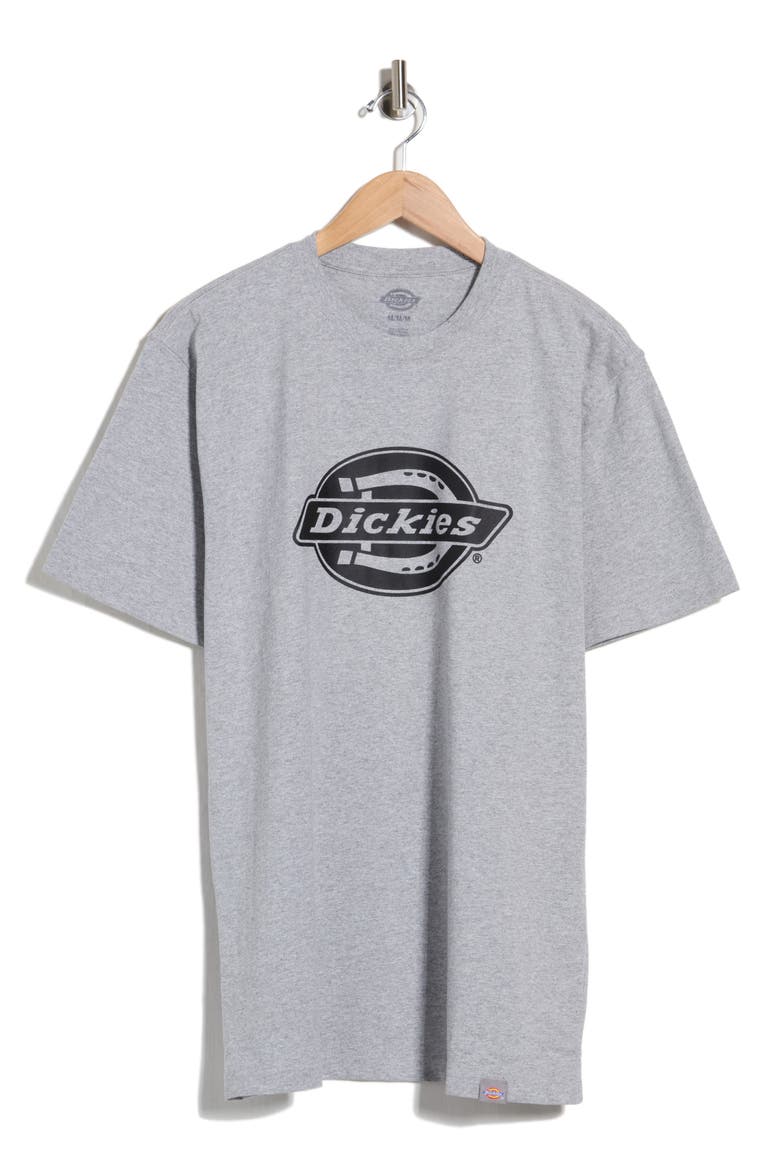 Logo Chest Graphic Tee, Main, color, HEATHER GRAY