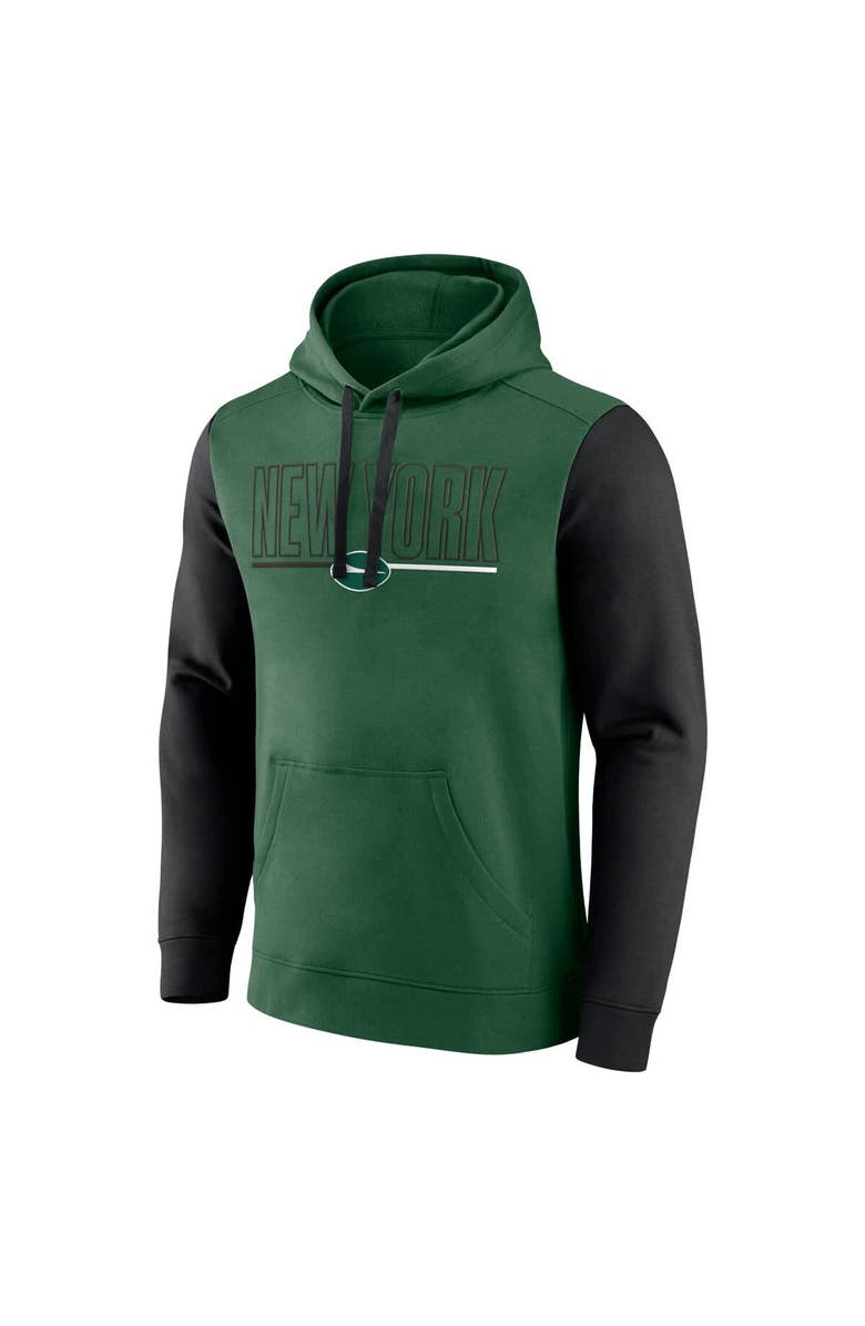 FANATICS Men's Fanatics Green/Black New York Jets Outline Pullover Hoodie, Alternate, color, Green