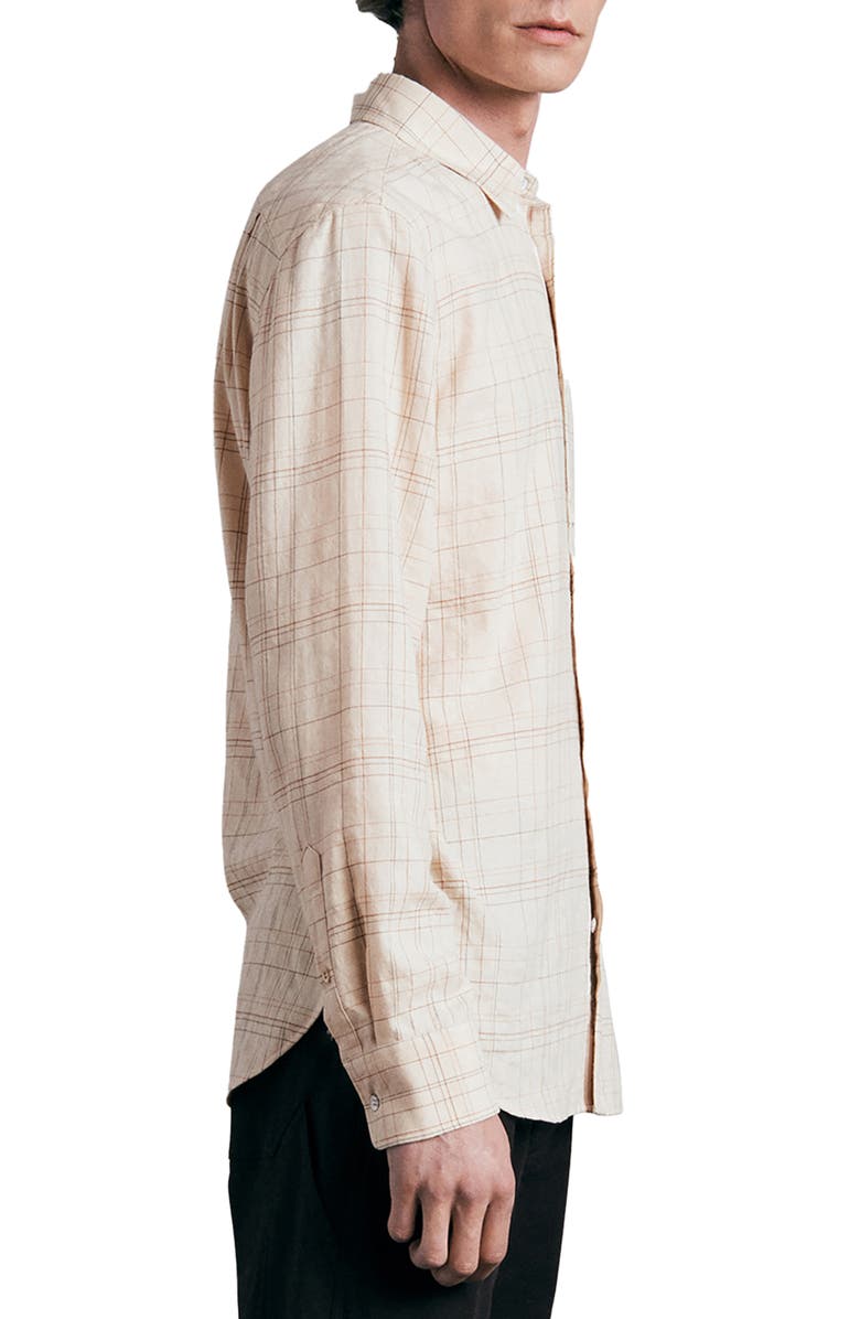 rag & bone Gus Plaid Button-Up Shirt, Alternate, color, 