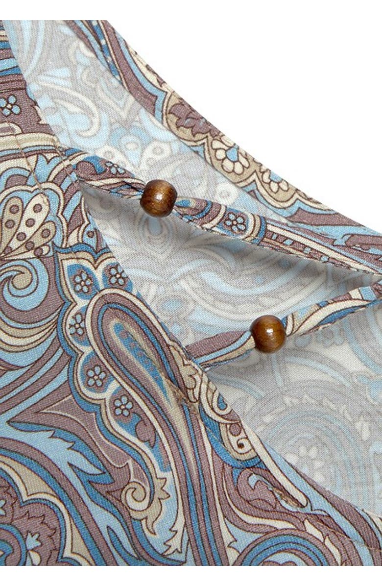 LASCANA Women's Sleeveless Paisley Dress, Alternate, color, Navy Printed