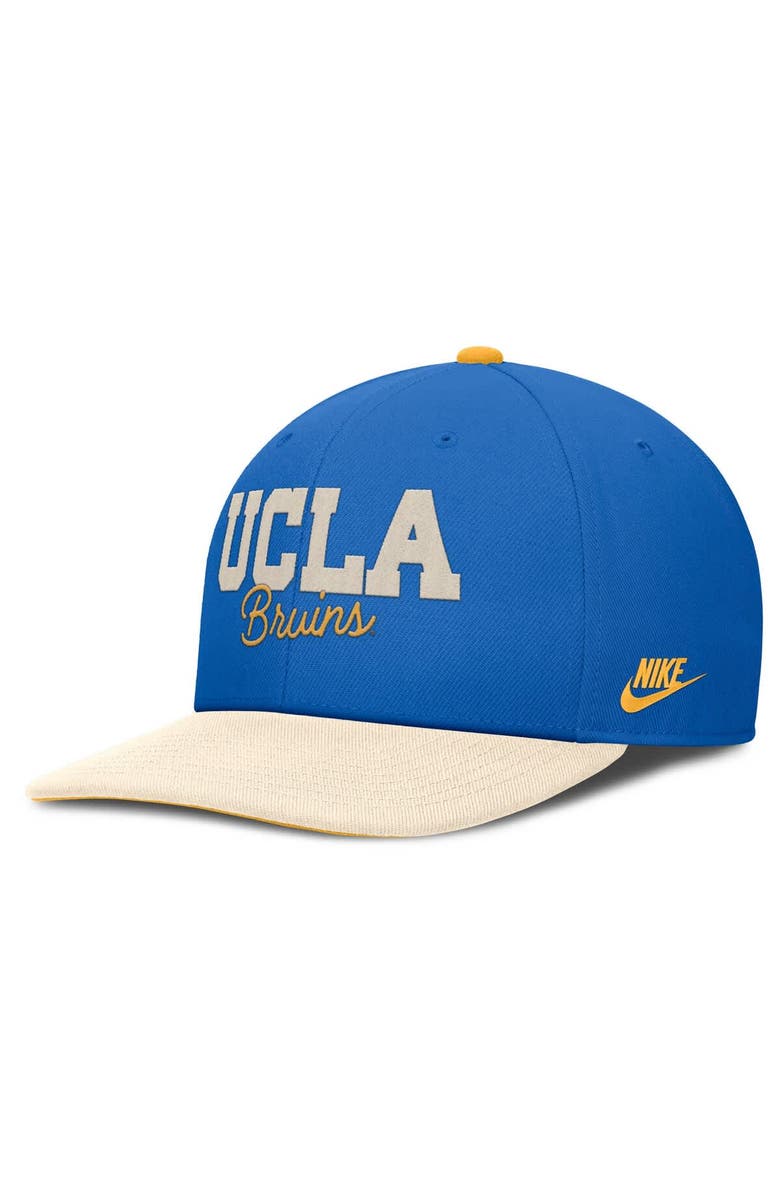 Nike Men's Nike Blue/Cream UCLA Bruins Pro Legacy Script Snapback Hat, Alternate, color, Blue