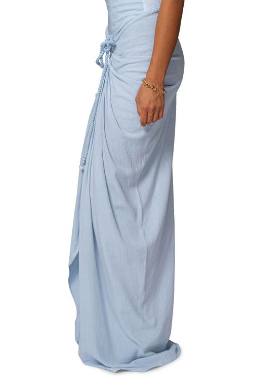 JLUXLABEL JLUXLABEL NOELIA SLIT COTTON & LINEN MAXI SKIRT