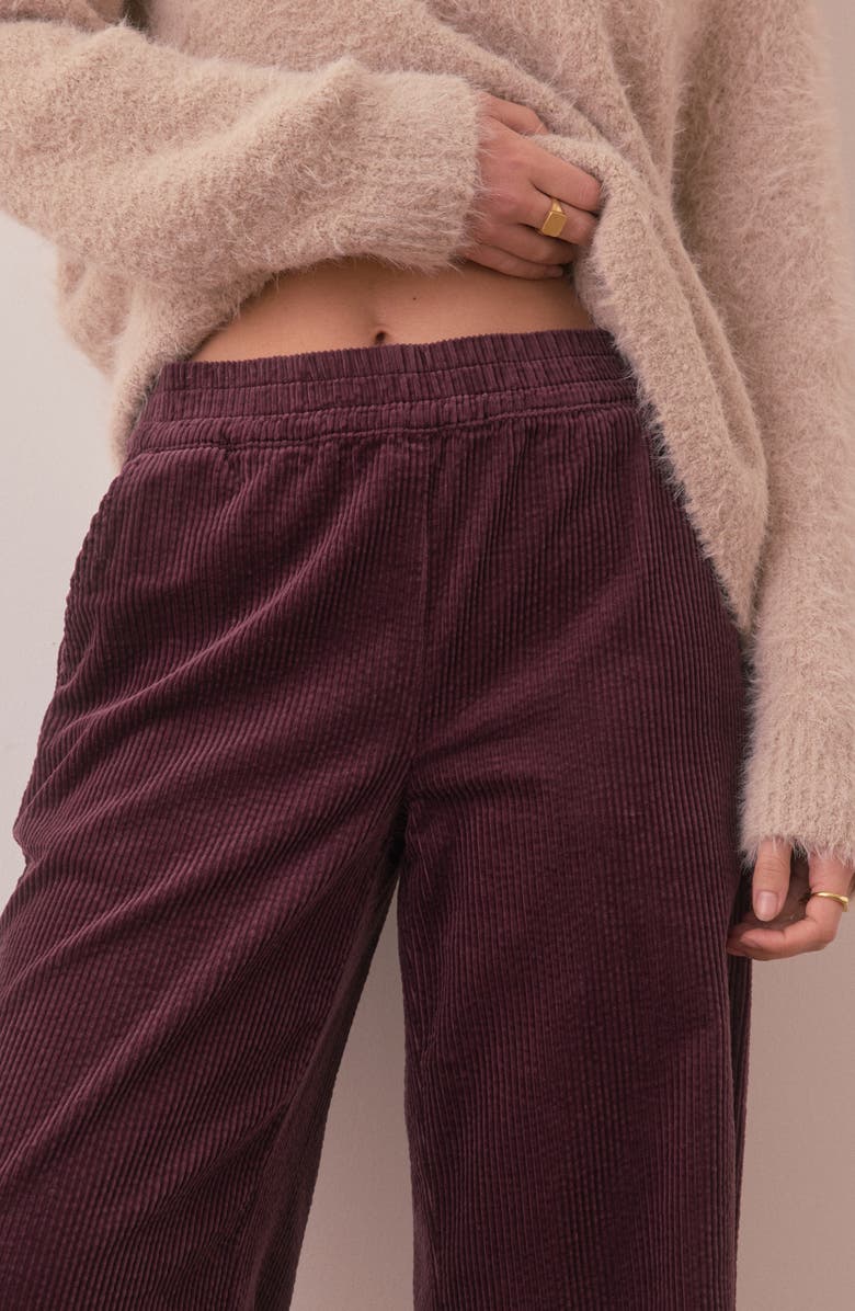 Marine Layer Allison Corduroy Pants, Alternate, color, Windsor Wine