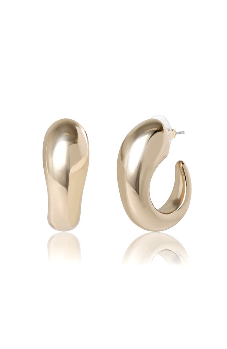 BCBG Gold Hoop Earrings, Main, color, Gold