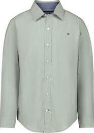Tommy Hilfiger Kids' End On End Stripe Button-Up Shirt