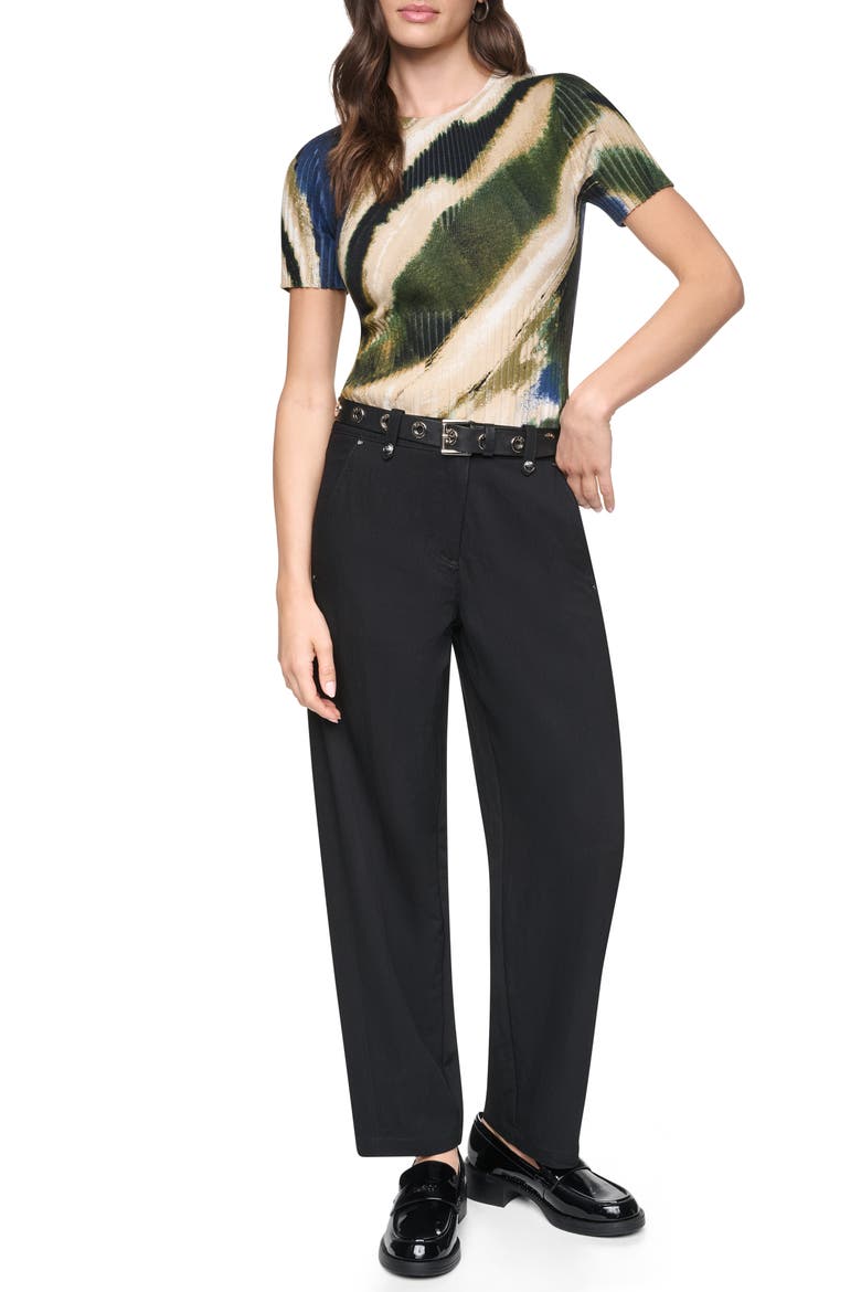 Print Mixed Rib Sweater, Alternate, color, BRUSHED RIVERSIDE