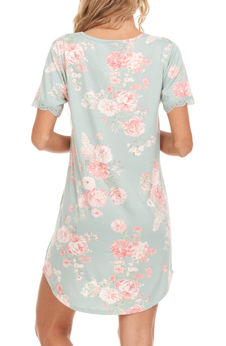 Flora Nikrooz Kathleen Floral Nightshirt, Alternate, color, 