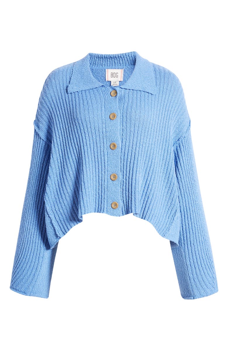 BDG Urban Outfitters Aubrey Crop Cardigan, Alternate, color, Blue