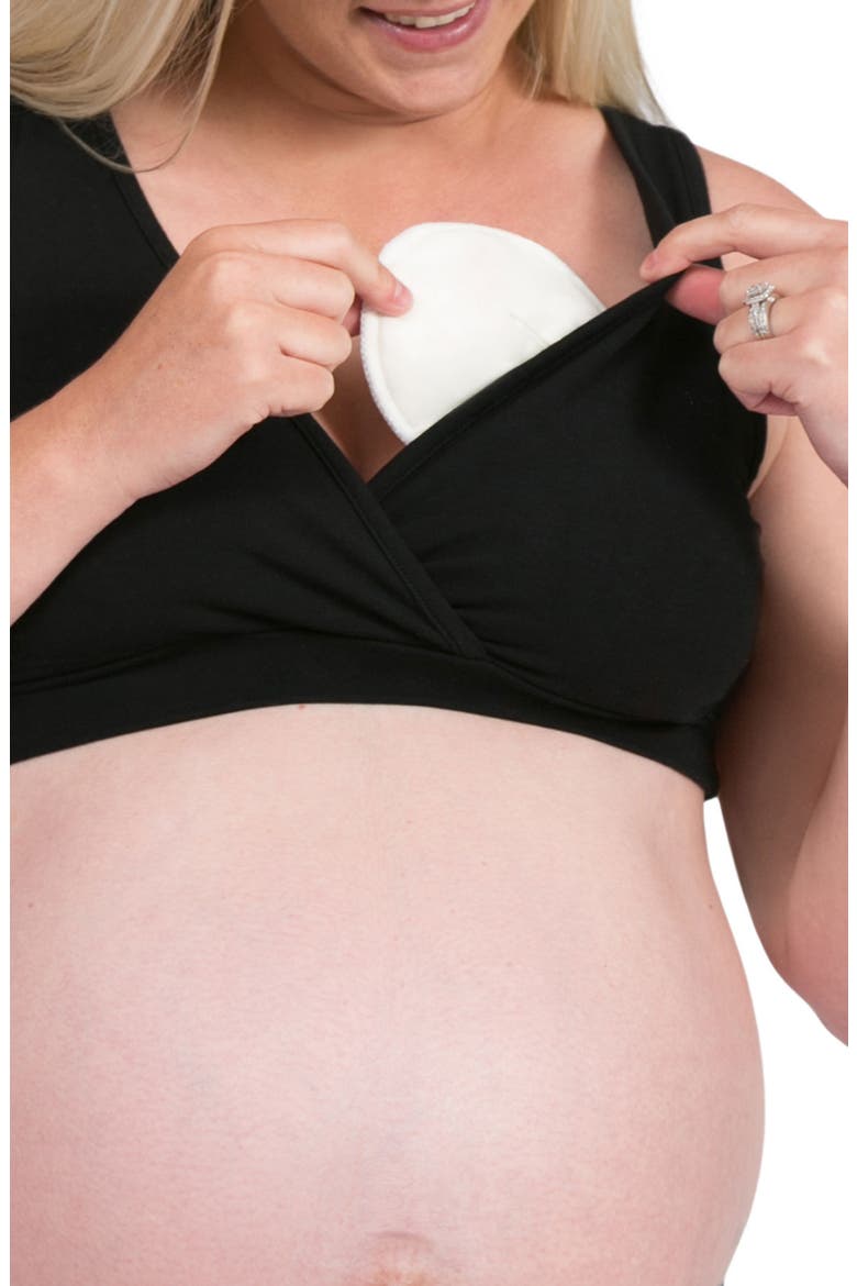 Stretch Nursing Bra, Alternate, color, BLACK