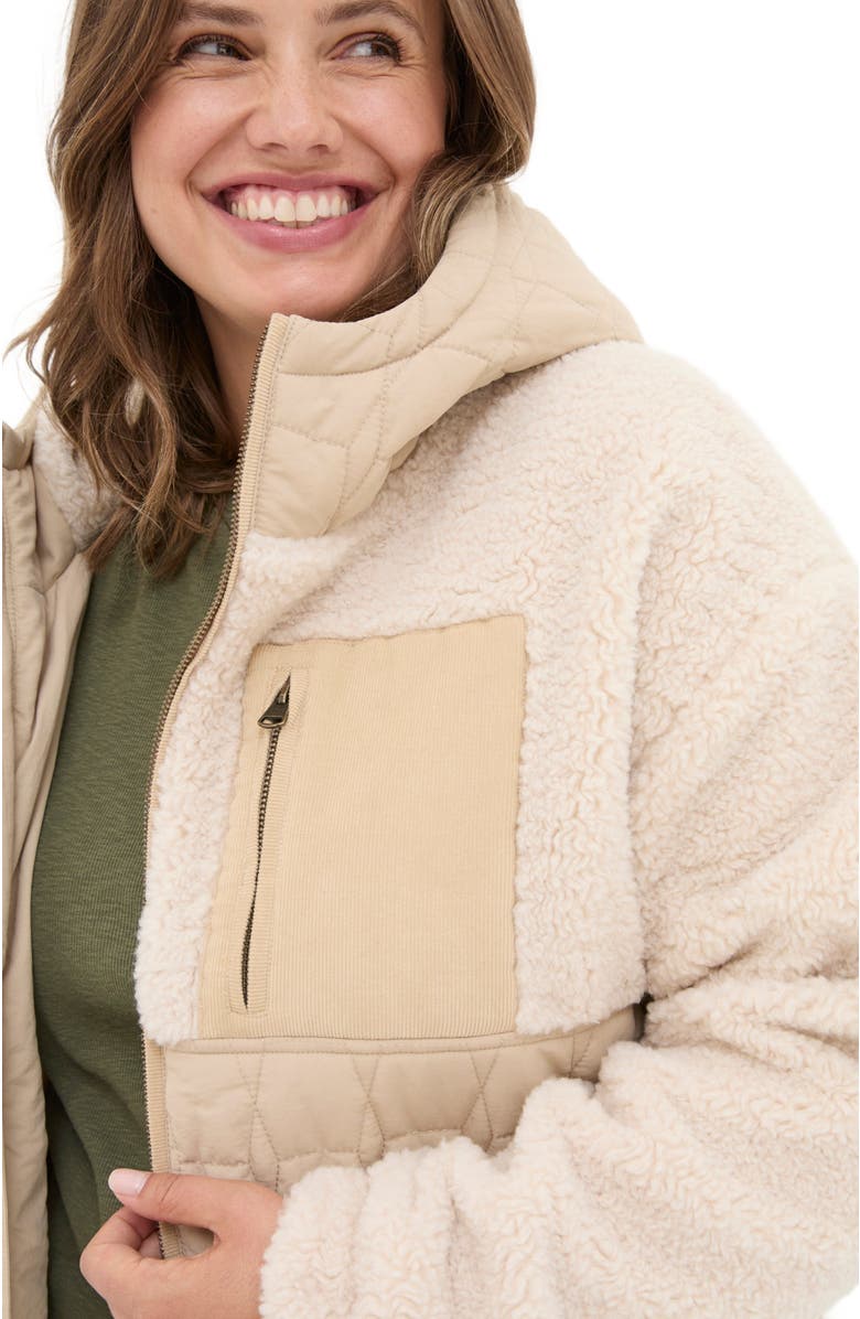 FatFace Women's Plus Size Honey Fleece Quilted Jacket, Alternate, color,