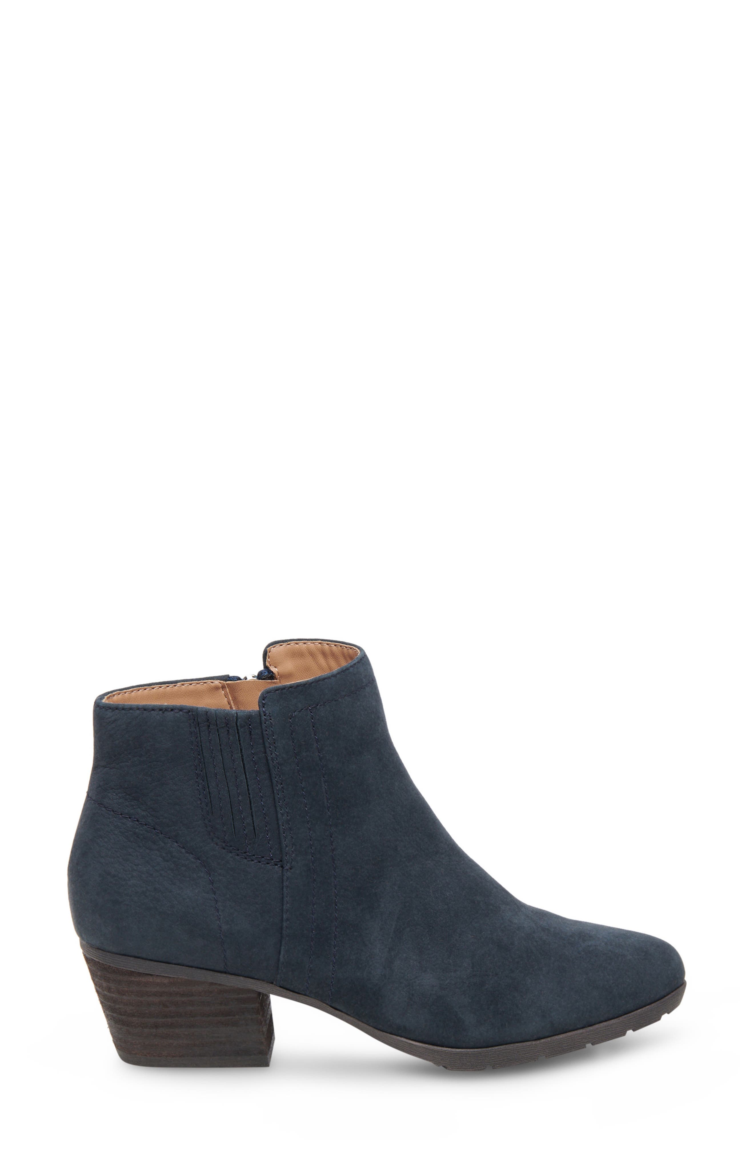 Valli Waterproof Suede Bootie (Nordstrom Exclusive), Alternate, color, NAVY NUBUCK