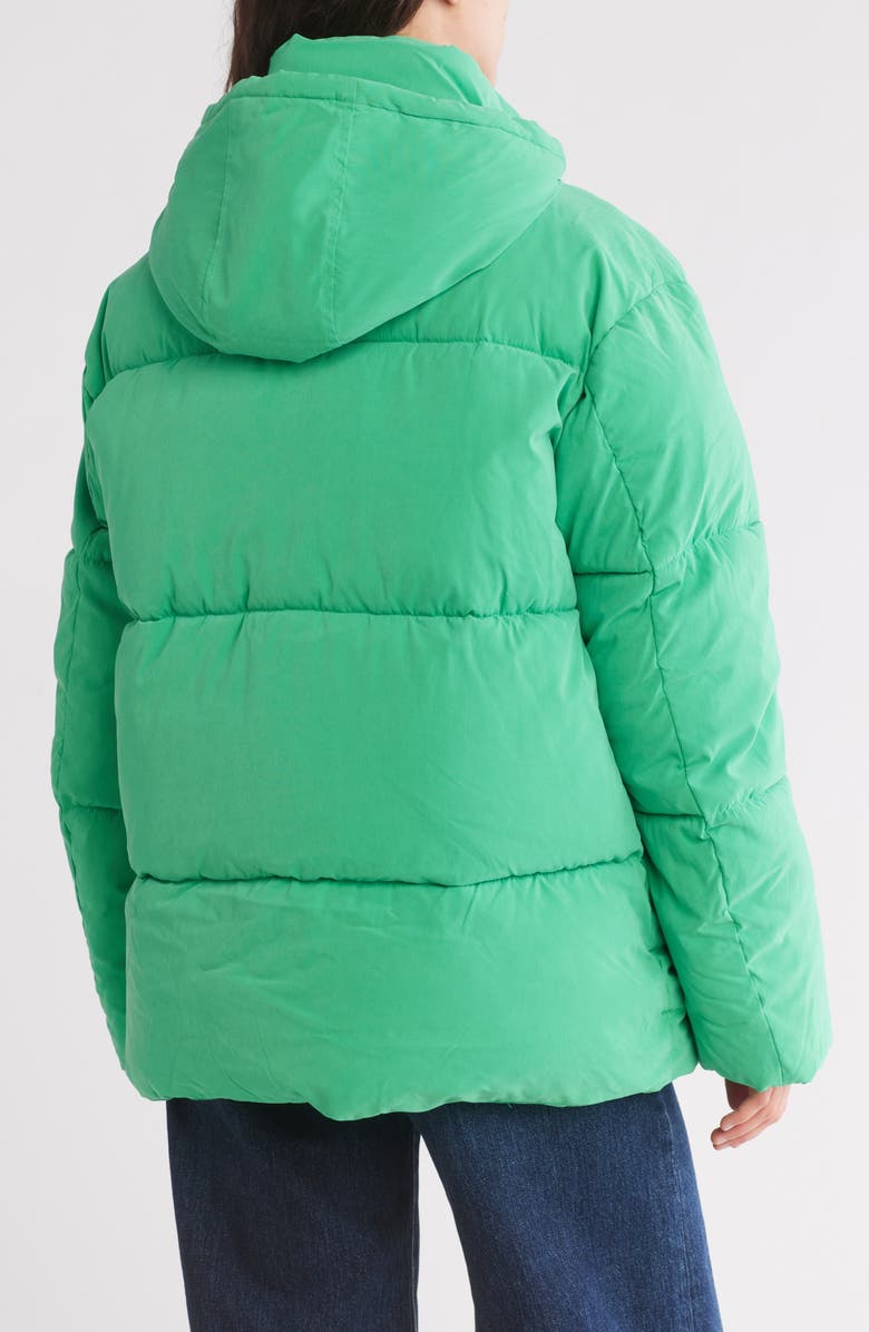 ASOS DESIGN Peached Hooded Puffer Jacket, Alternate, color,