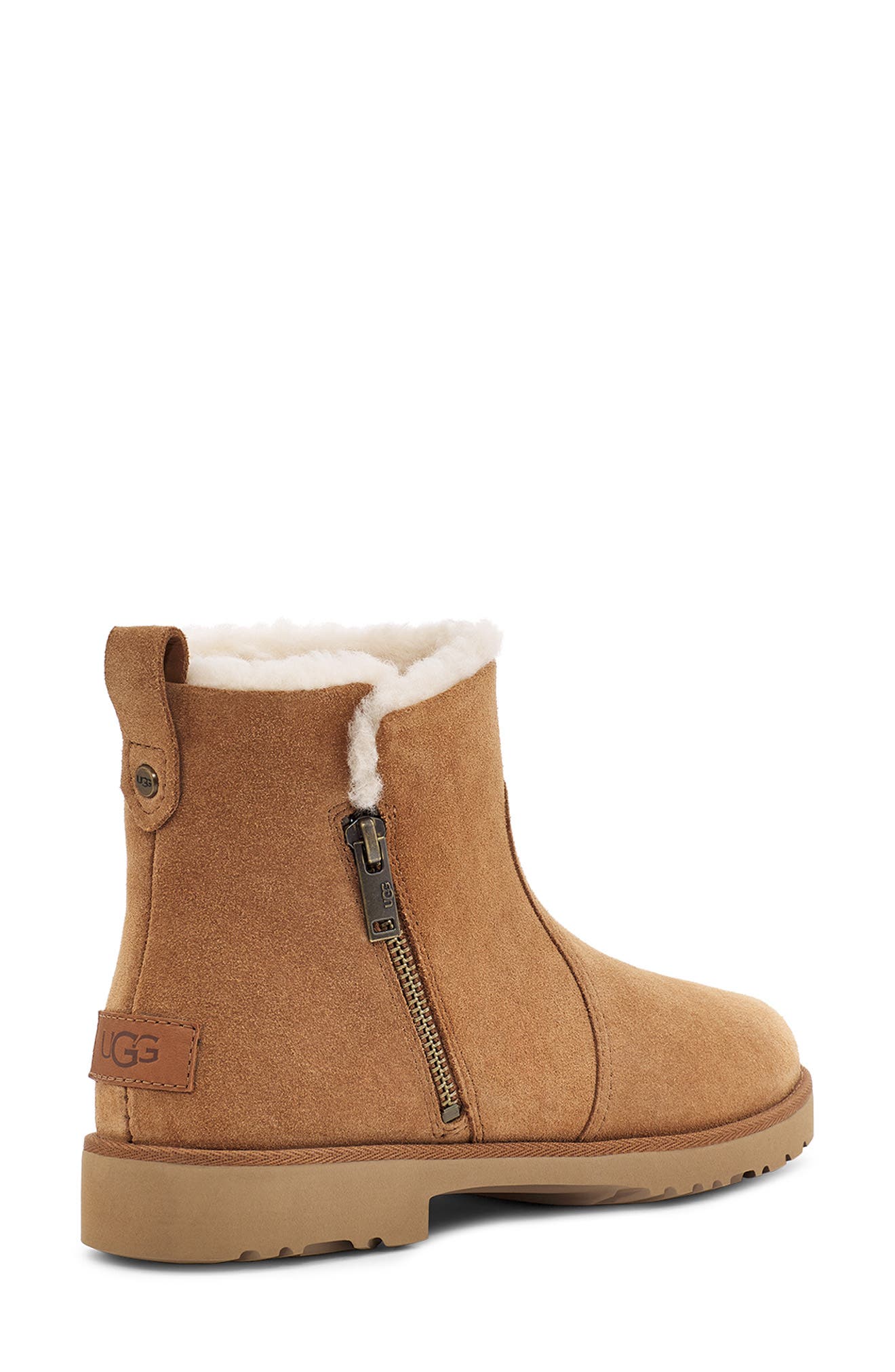 Romely Zip Bootie, Alternate, color, CHESTNUT